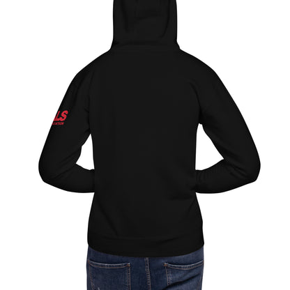 Sudadera con capucha unisex con calavera y casco