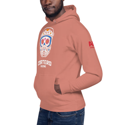 Sudadera con capucha unisex con calavera y casco