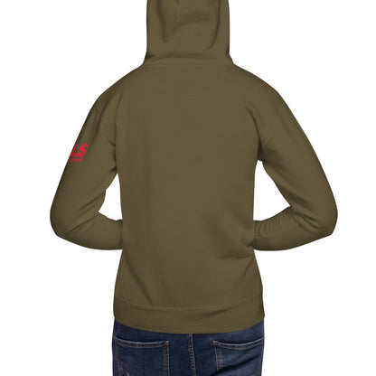 Sudadera con capucha unisex con calavera y casco