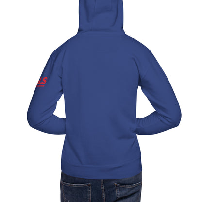 Sudadera con capucha unisex con calavera y casco