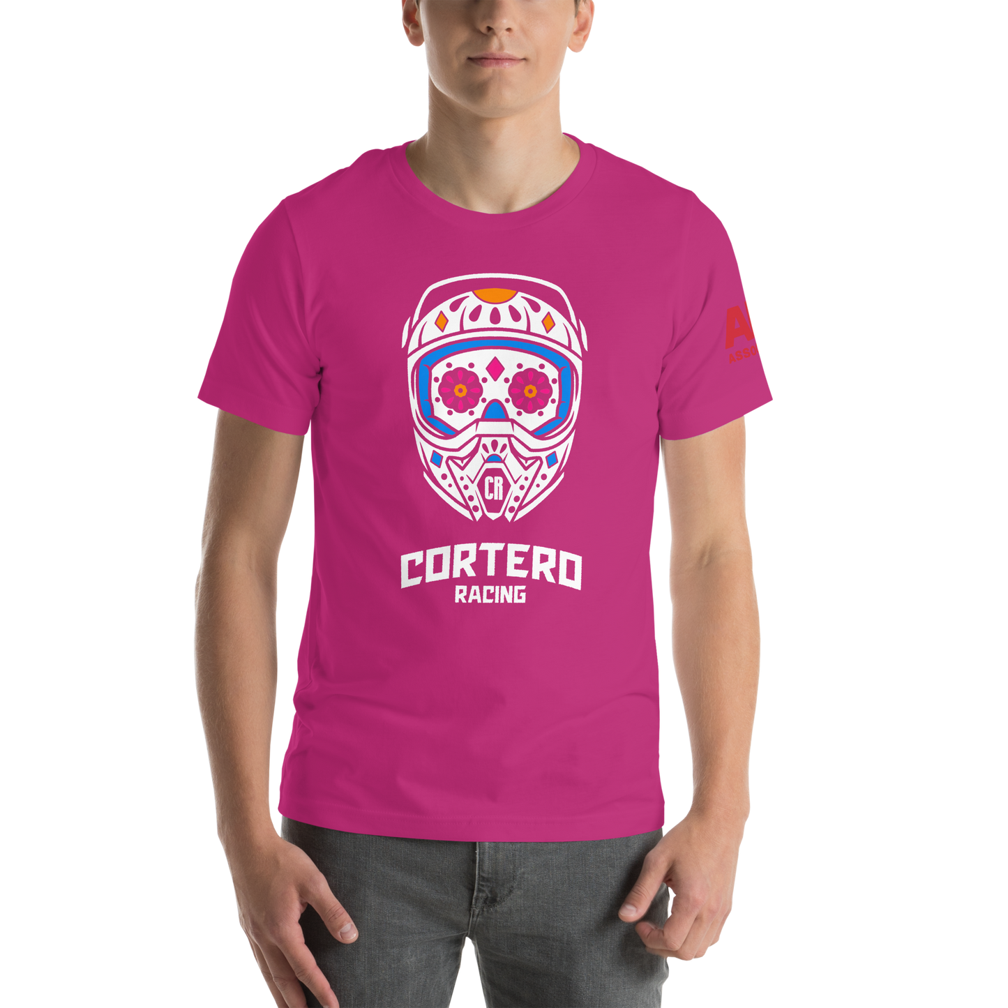 Camiseta unisex “Cortero Racing” Helmet Skull 100% algodón premium 