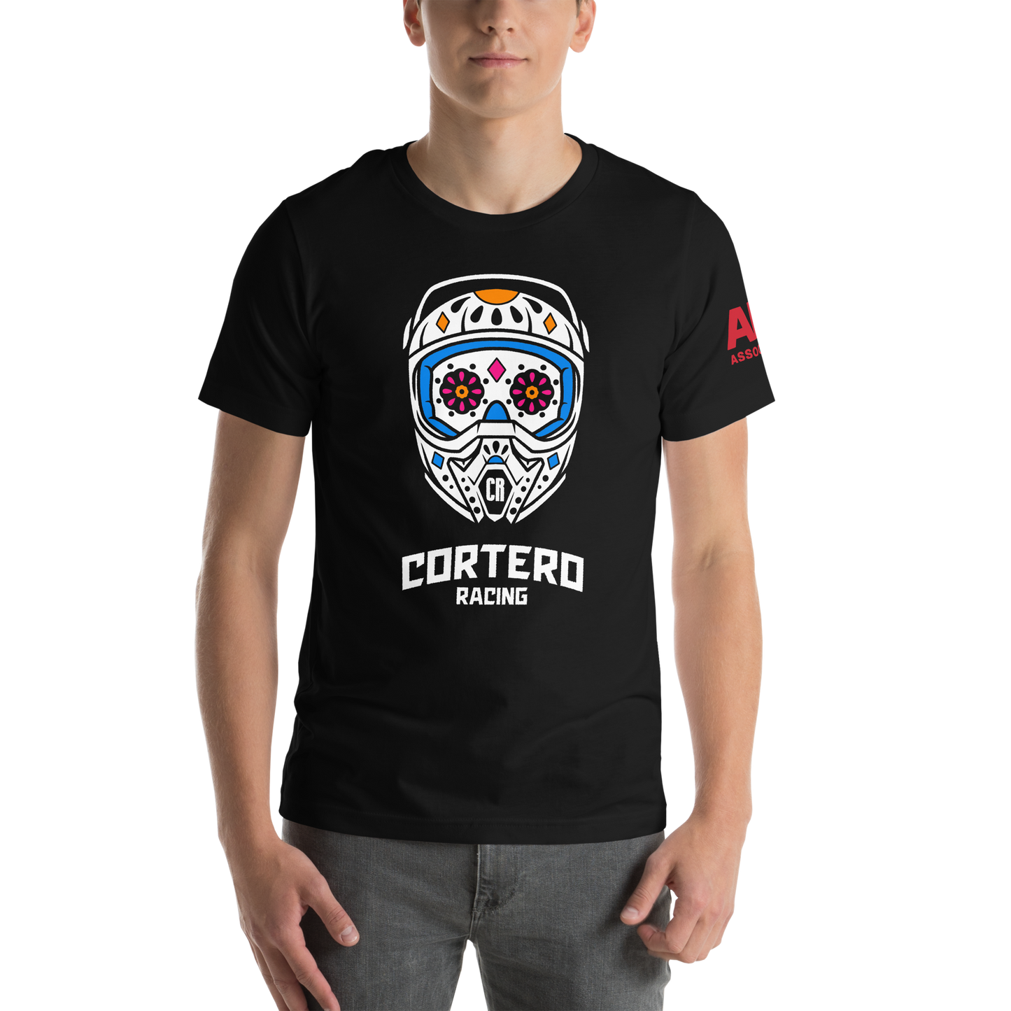 Camiseta unisex “Cortero Racing” Helmet Skull 100% algodón premium 