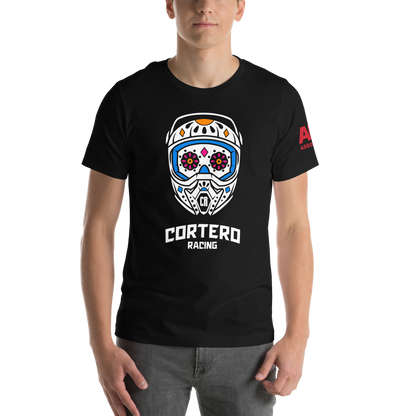 Camiseta unisex “Cortero Racing” Helmet Skull 100% algodón premium 