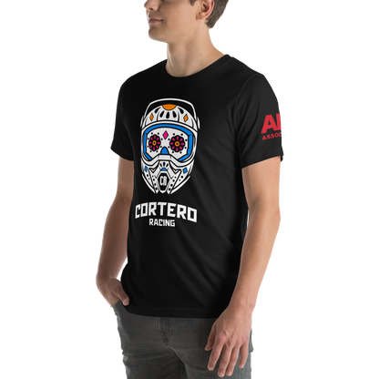Camiseta unisex “Cortero Racing” Helmet Skull 100% algodón premium 