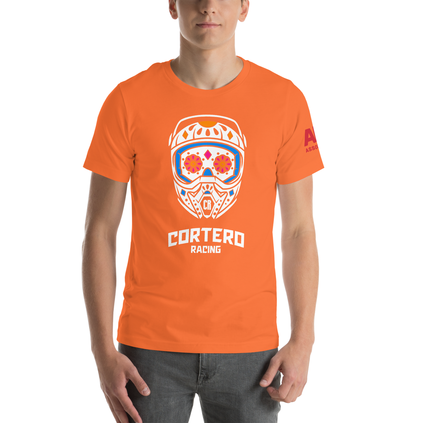 Camiseta unisex “Cortero Racing” Helmet Skull 100% algodón premium 