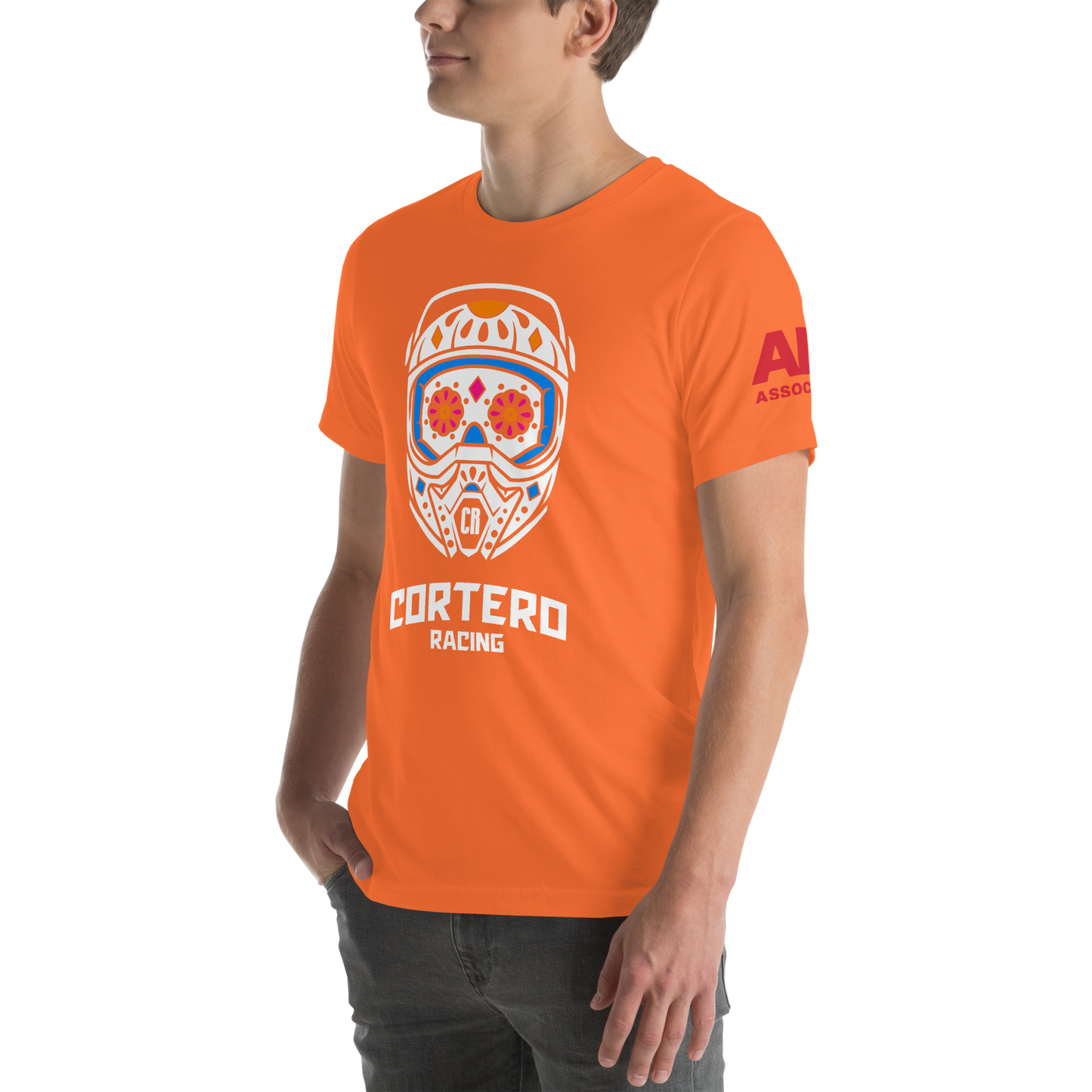 Camiseta unisex “Cortero Racing” Helmet Skull 100% algodón premium 
