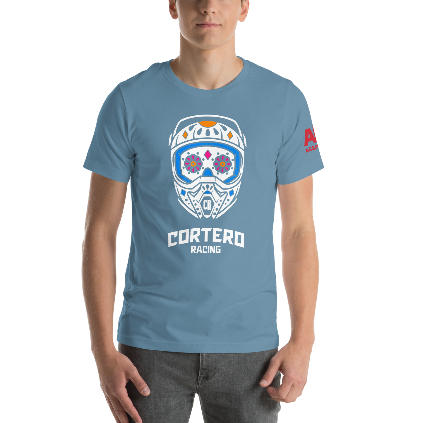 Camiseta unisex “Cortero Racing” Helmet Skull 100% algodón premium 