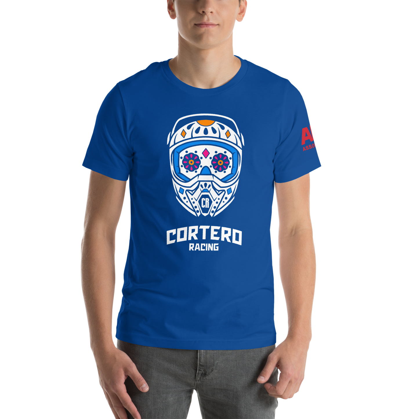 Camiseta unisex “Cortero Racing” Helmet Skull 100% algodón premium 