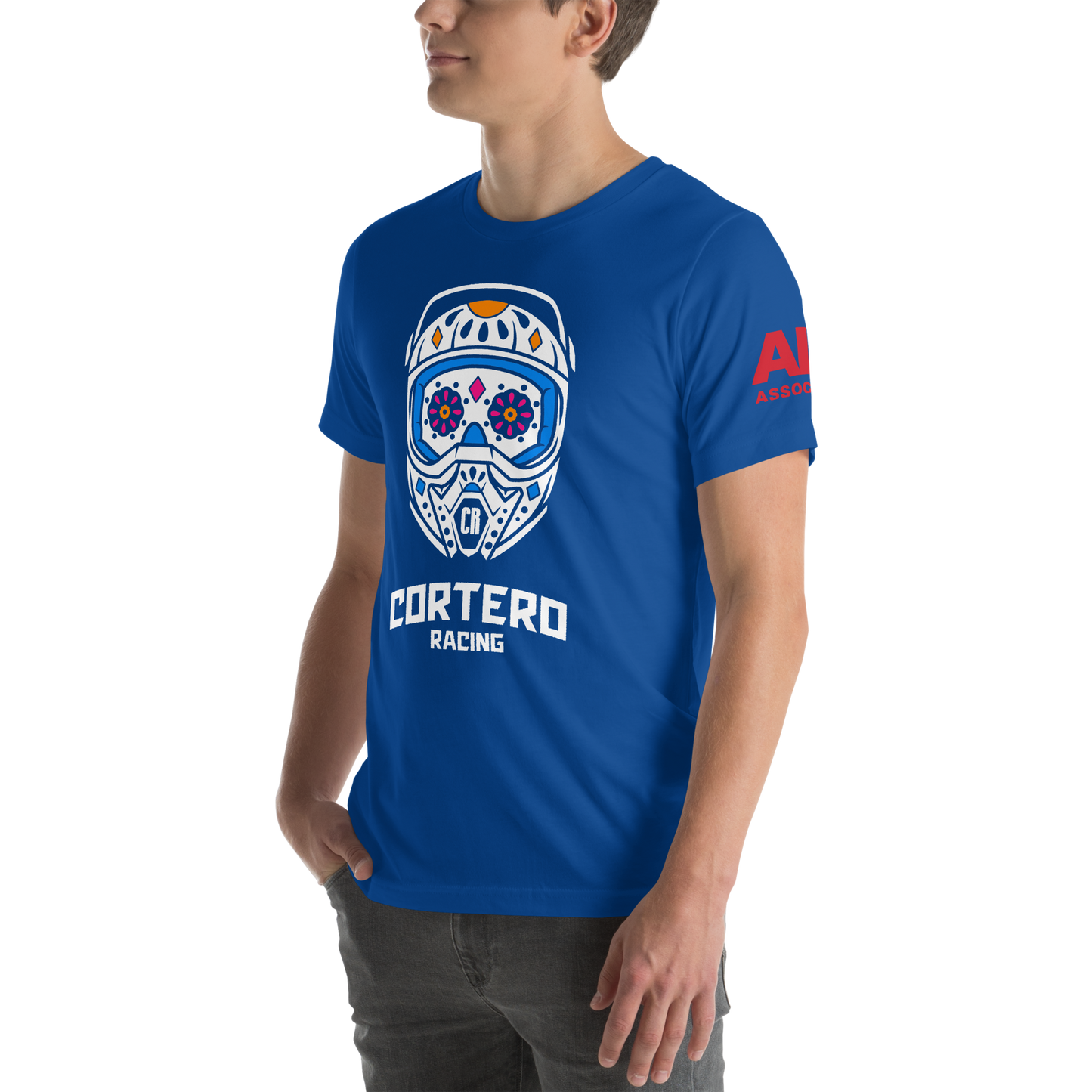 Camiseta unisex “Cortero Racing” Helmet Skull 100% algodón premium 